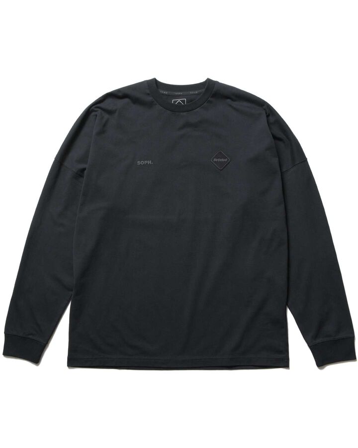 CUT-OFF LOGO L/S TEE,BLACK, medium