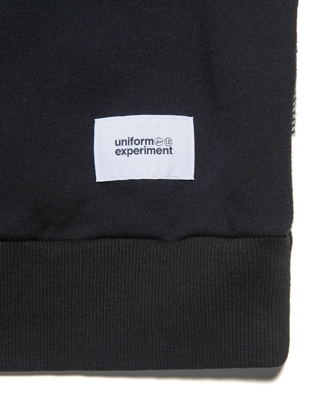 LINE FLANNEL CHECK PANELED CREWNECK TOP,BLACK, large image number 2