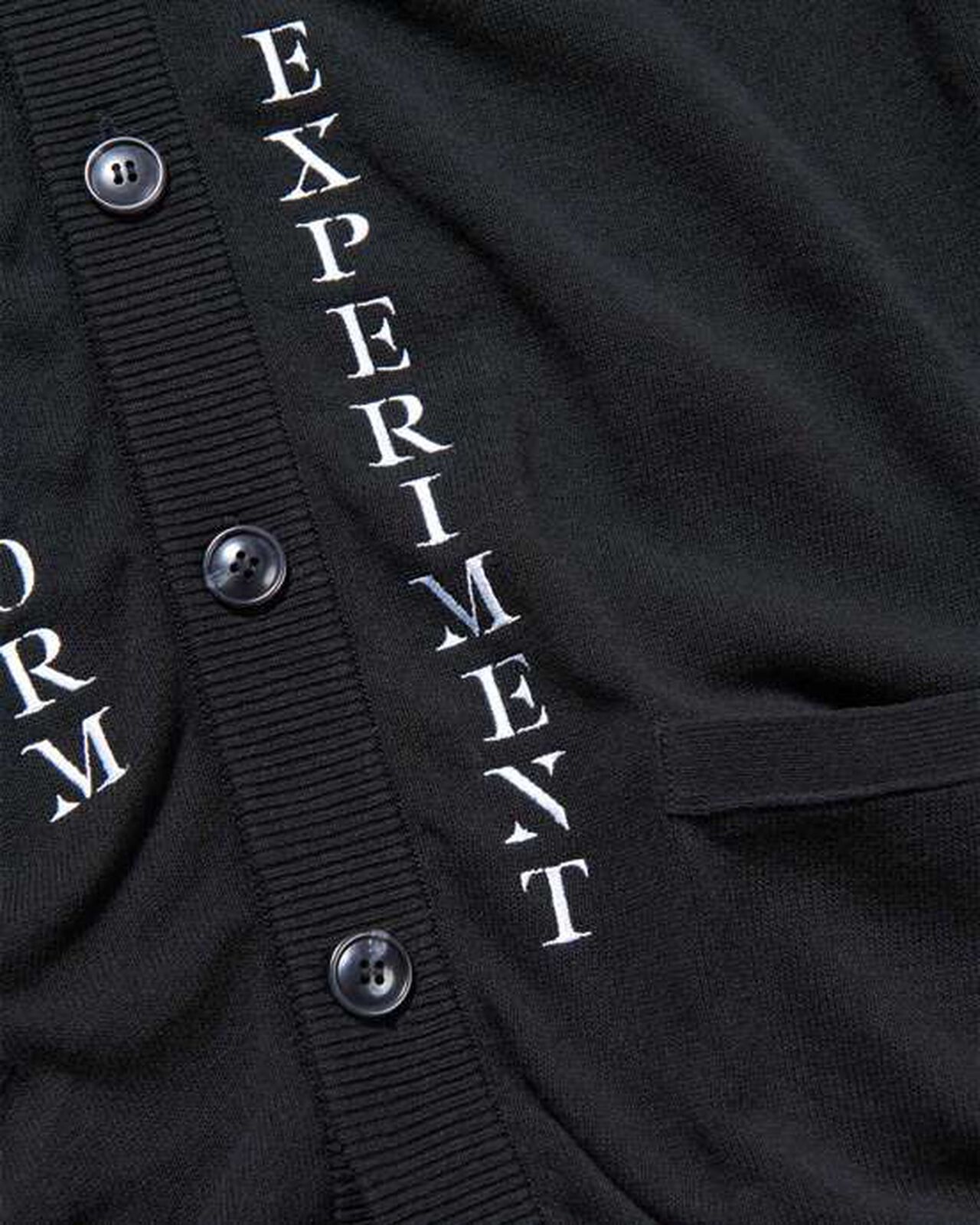 STENCIL LOGO CARDIGAN,BLACK, large image number 2