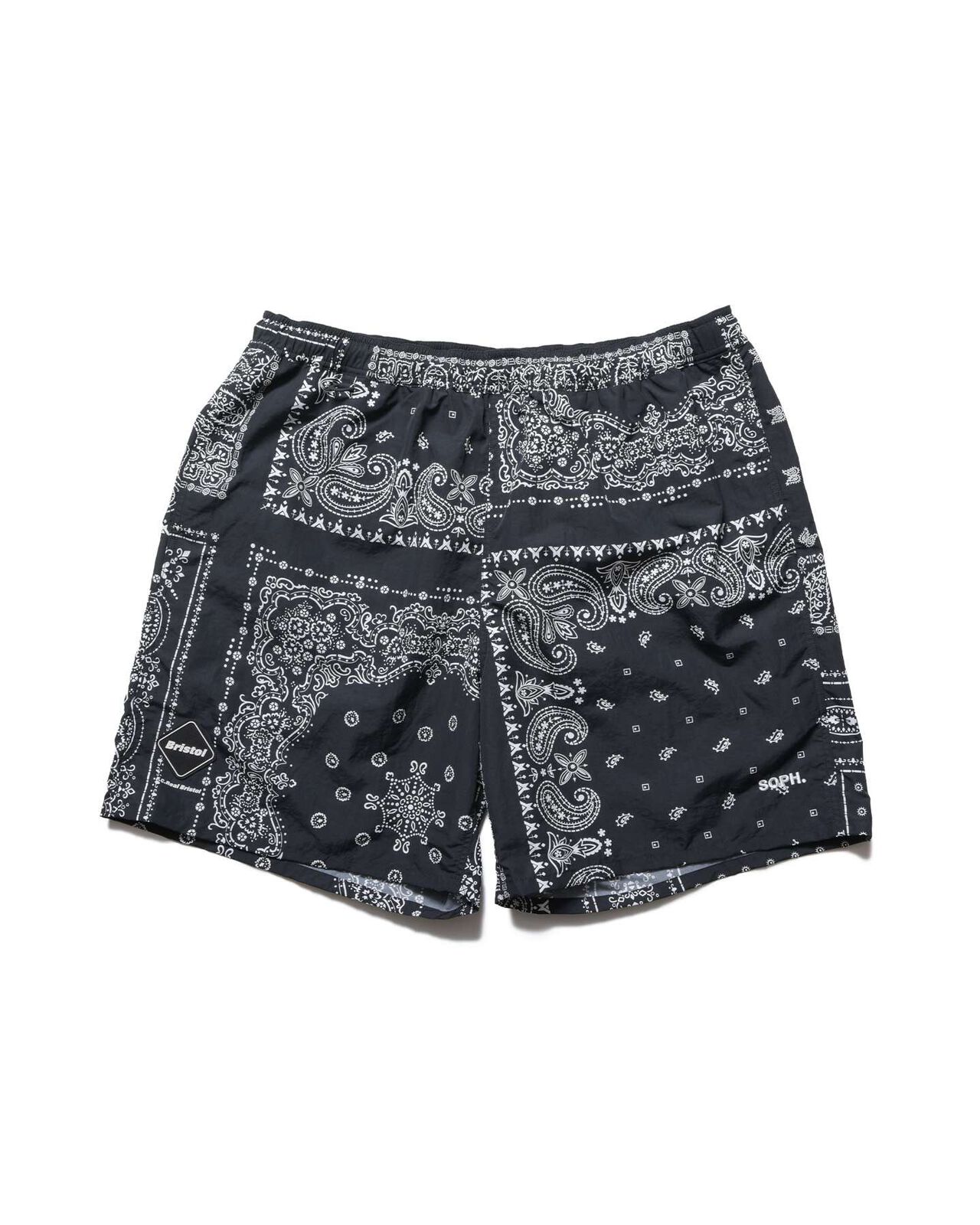 BANDANA NYLON EASY SHORTS,BLACK, large image number 0
