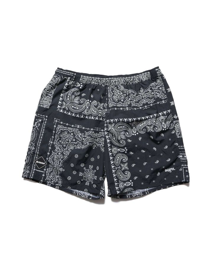 BANDANA NYLON EASY SHORTS,BLACK, medium image number 0