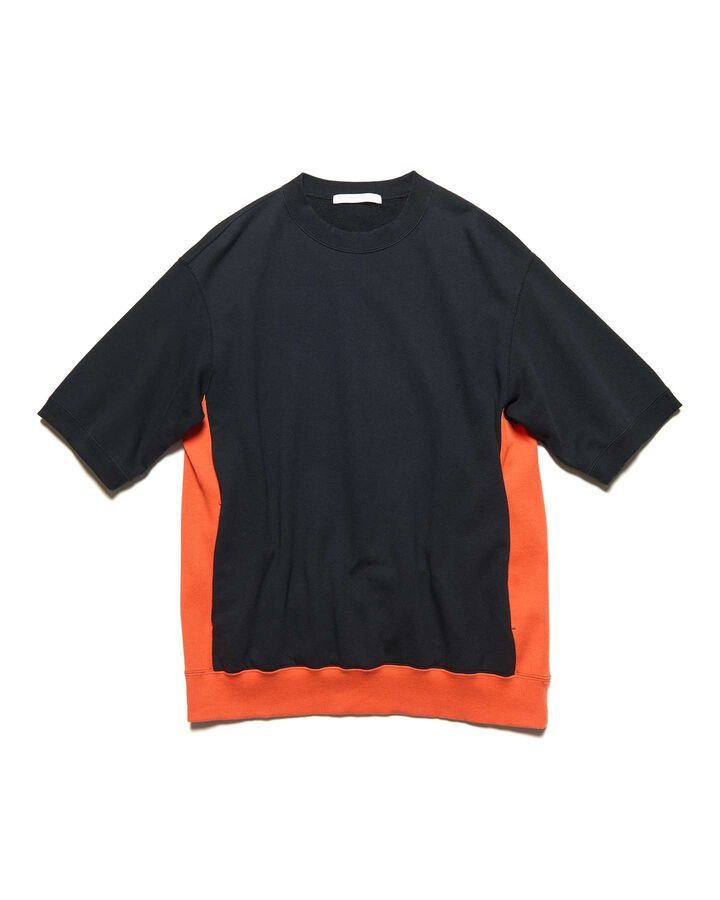 SIDE POCKET S/S CREWNECK SWEAT,BLACK, medium