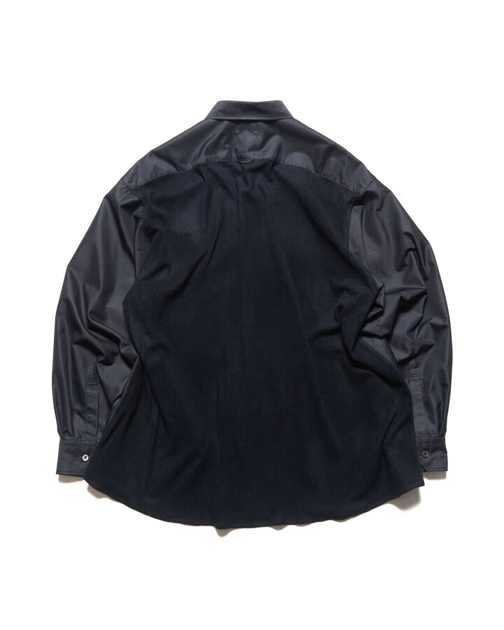 FABRIC-MIX OVERSIZED SHIRT,BLACK, medium