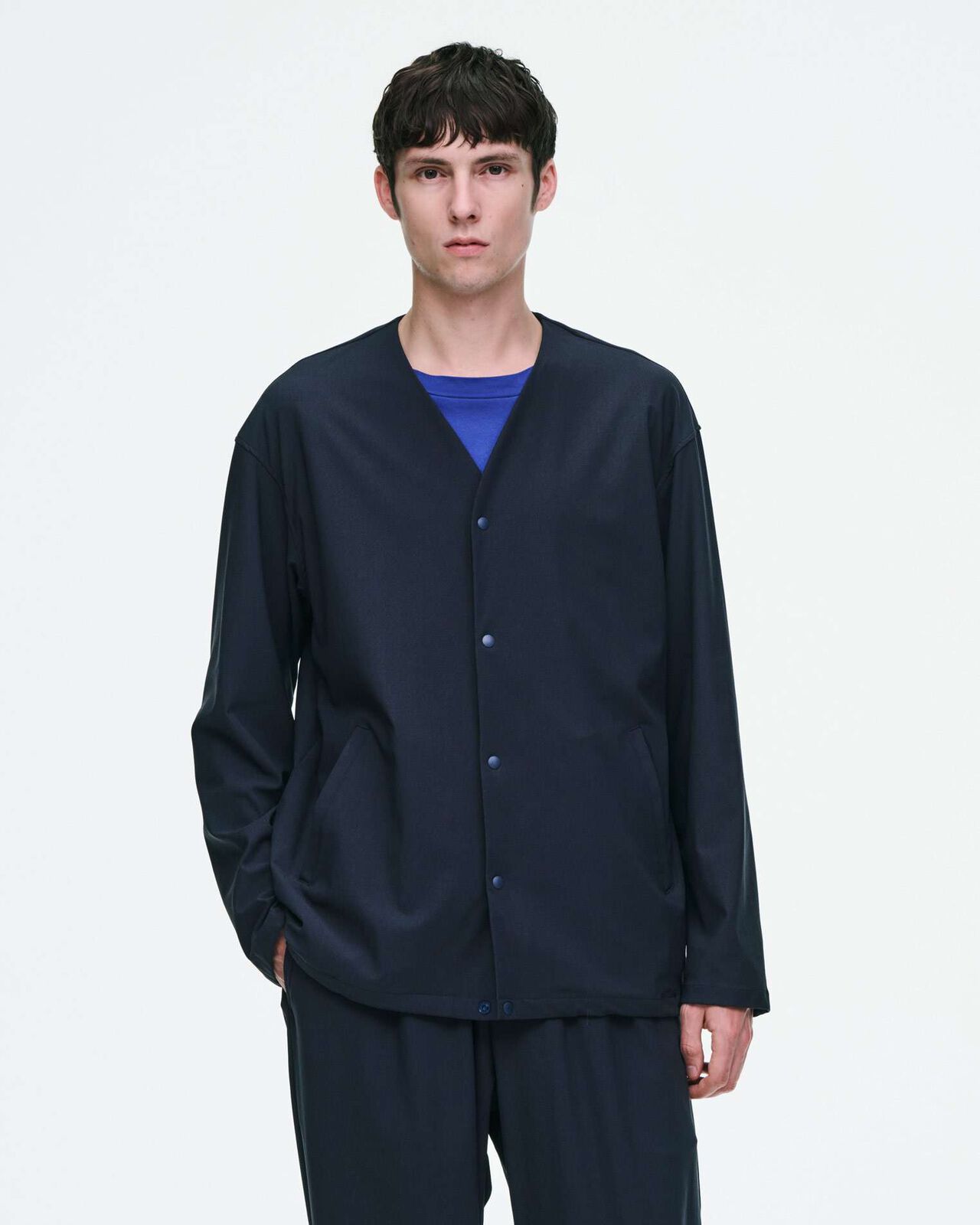 4-WAY STRETCH CARDIGAN,CHARCOAL GRAY, large image number 4