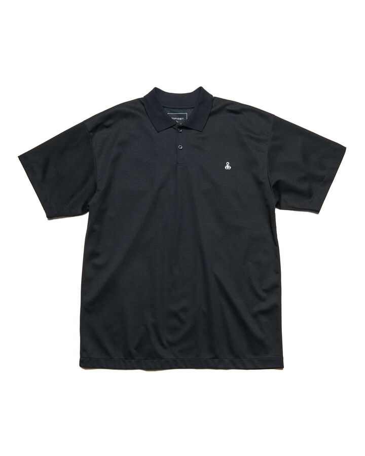 SUPIMA COTTON S/S POLO SHIRT,BLACK, medium image number 0
