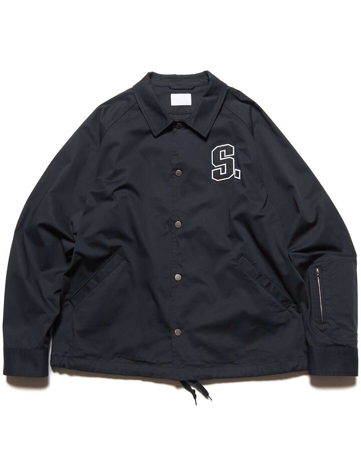 STRETCH TWILL COACH JACKET,BLACK, medium
