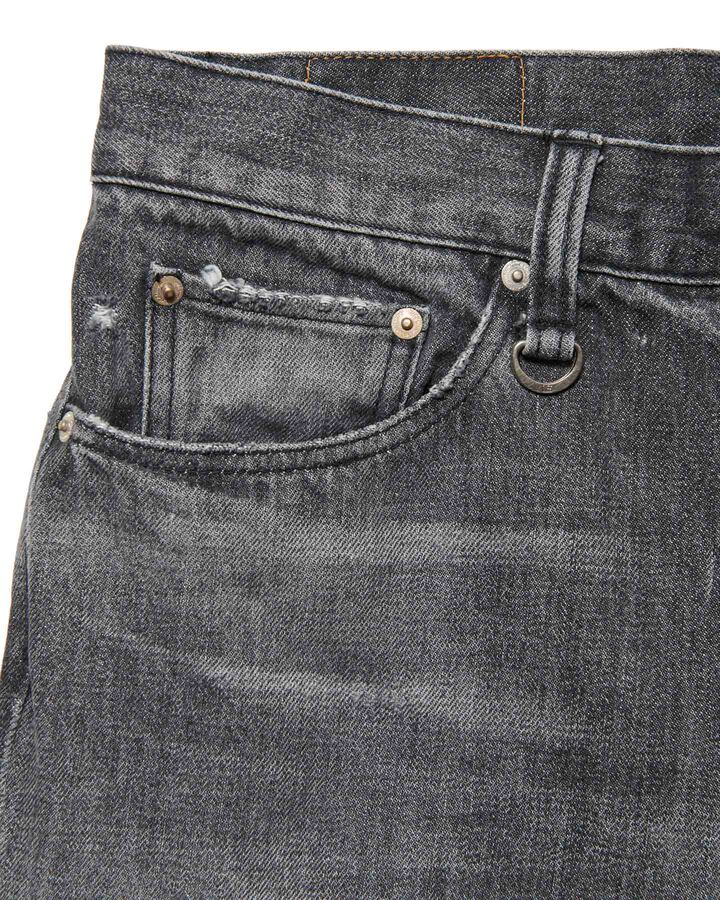 DAMAGED DENIM REGULAR-FIT JEANS,BLACK, medium image number 3