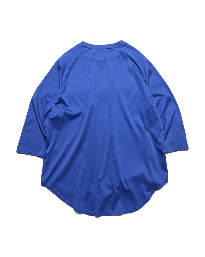 RAGLAN 3/4 SLEEVE WIDE TEE,BLUE, medium image number 1
