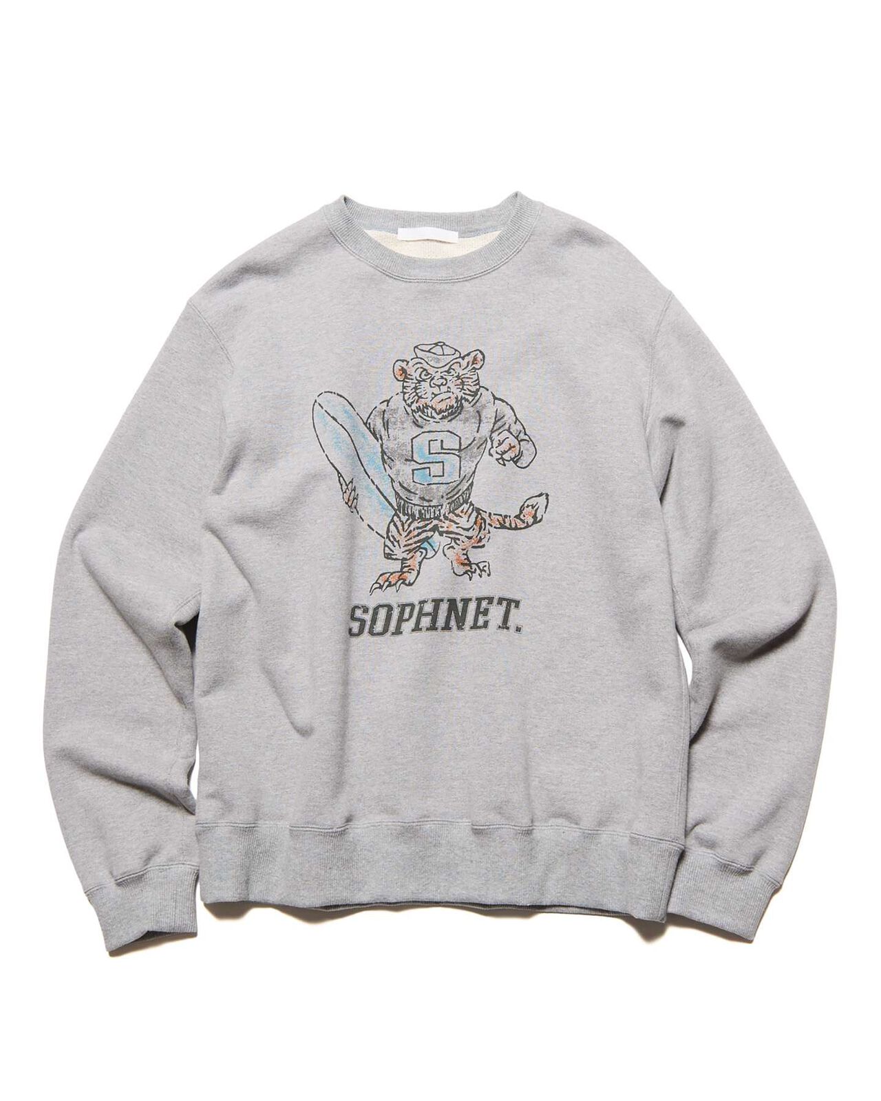 VINTAGE GRAPHIC CREWNECK SWEAT,GRAY, large image number 0