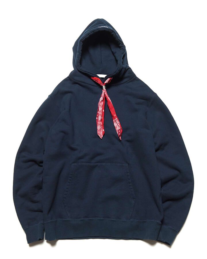 FABRIC CORD SWEAT HOODIE,NAVY, medium