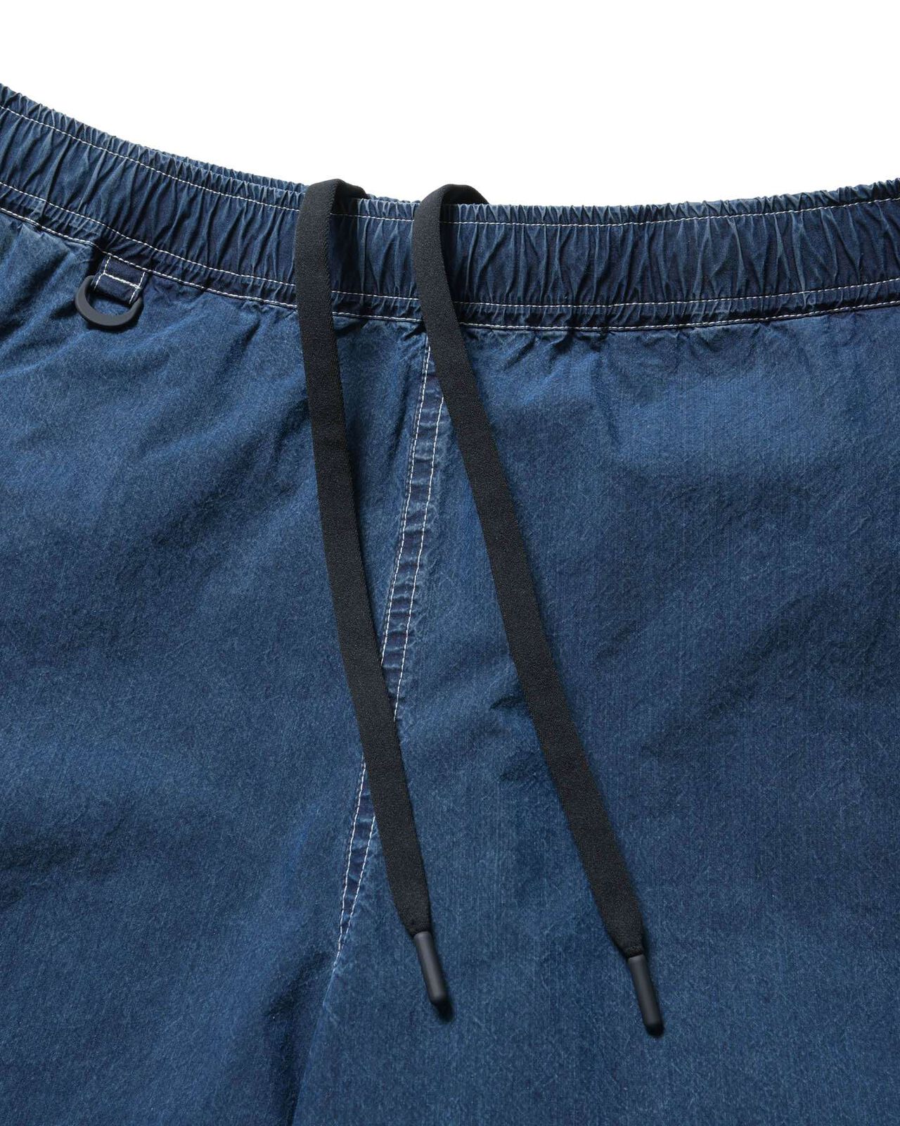 WASHED CRISP DENIM TRACK PANTS,INDIGO, large image number 3