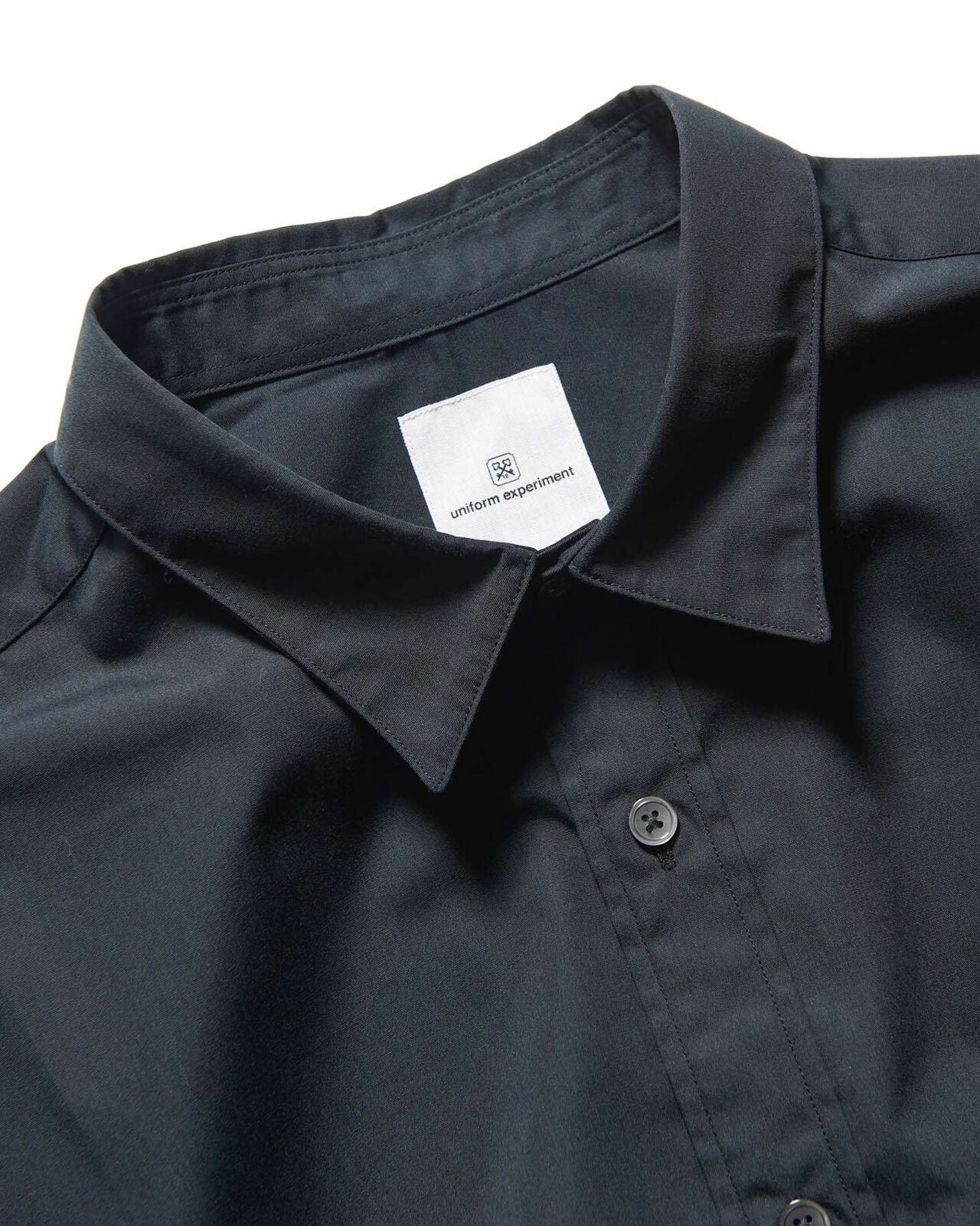 COTTON WEATHER YOKE LOGO PRINT S/S SHIRT,BLACK, large image number 3