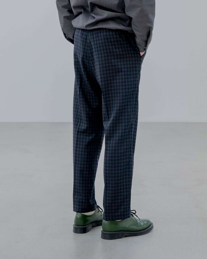 STRETCH WOOL SIDE POCKET TAPERED PANTS,GREEN, medium image number 8