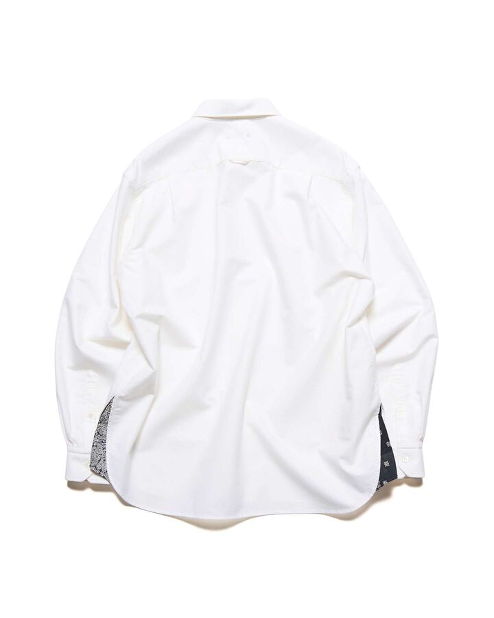 PATTERNED GUSSET SHIRT,WHITE, medium image number 1