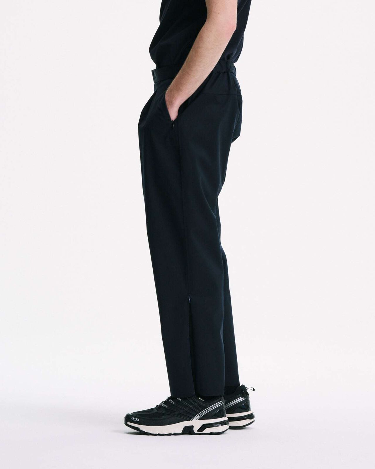3LAYER WOOL TECH SLACKS,NAVY, large image number 5