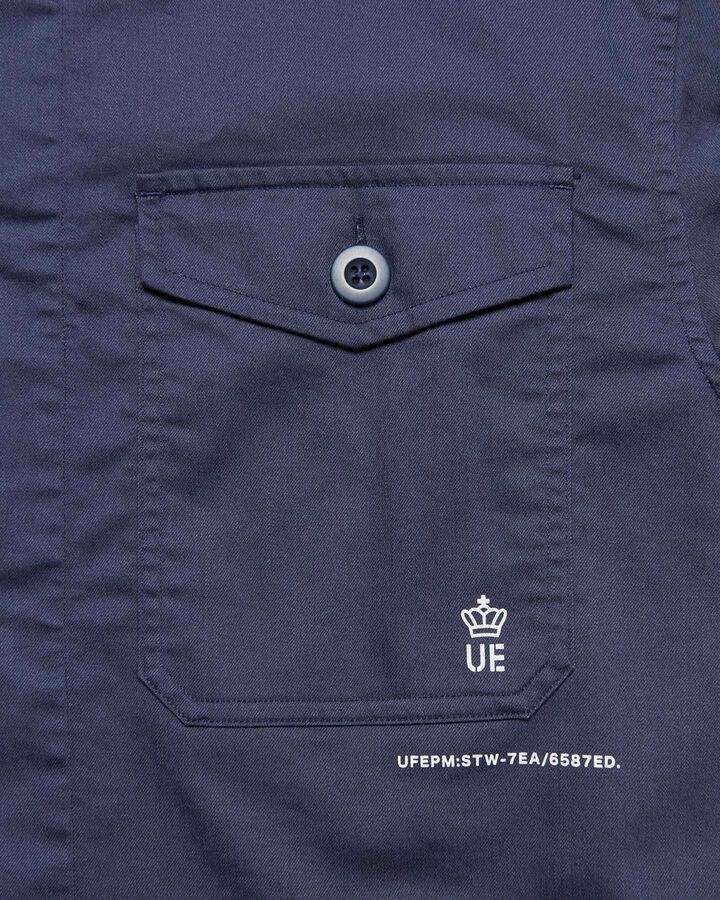STRETCH TWILL FATIGUE SHIRT,NAVY, medium image number 2