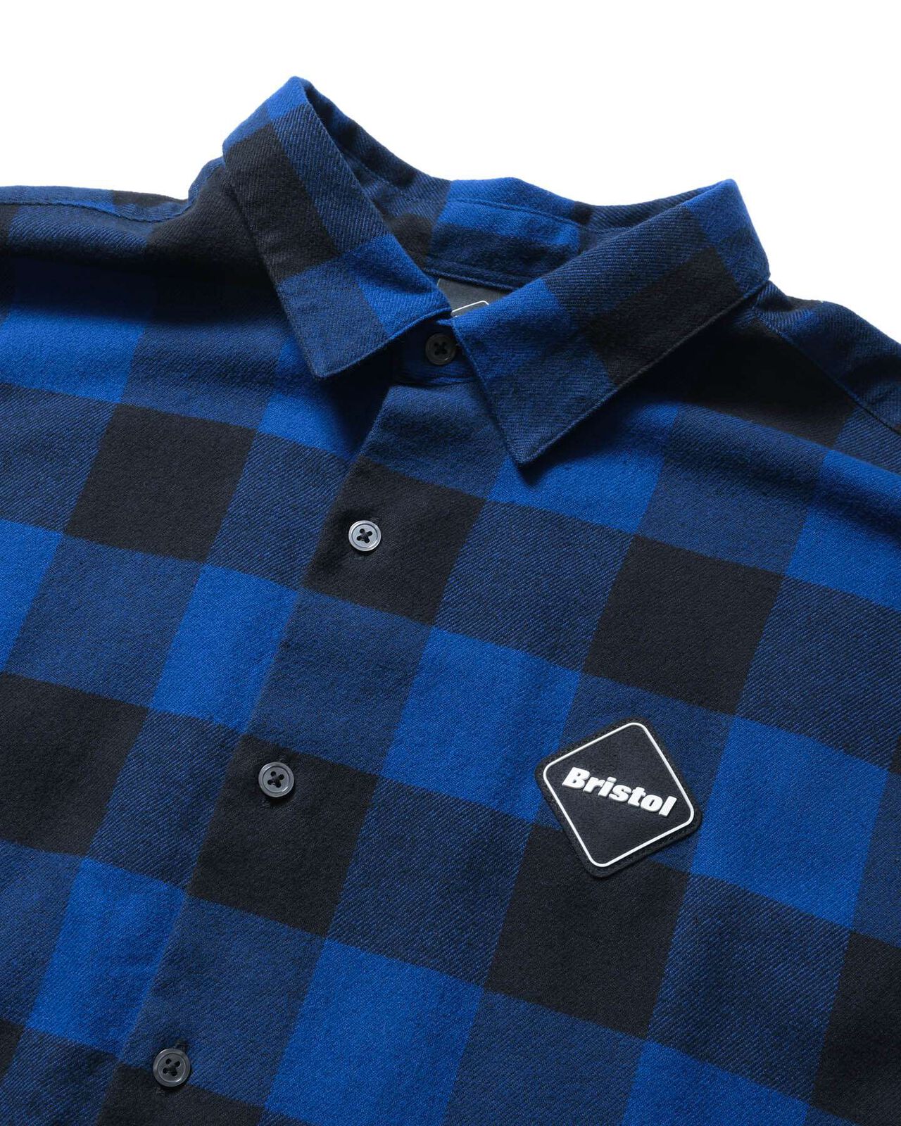 BIG LOGO FLANNEL BAGGY SHIRT,BLUE, large image number 2