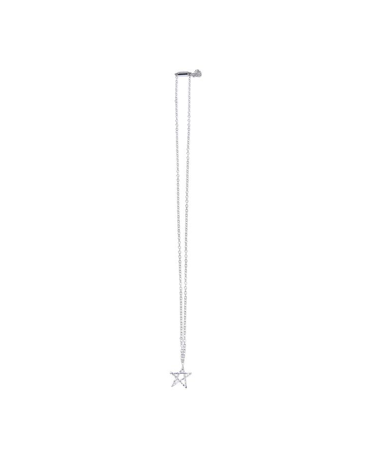 STAR NECKLACE,SILVER, medium