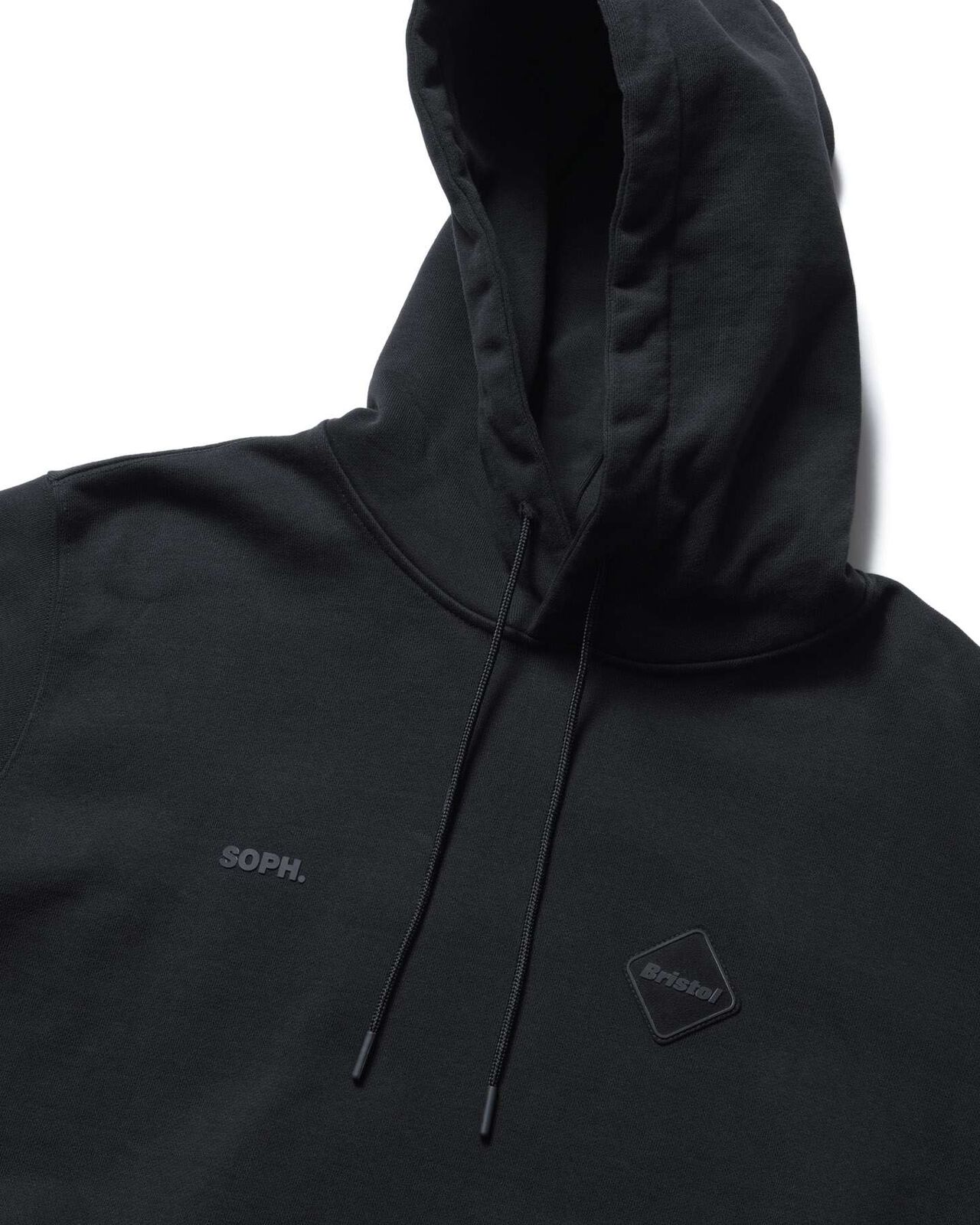 CUT-OFF LOGO SWEAT HOODIE,BLACK, large image number 2