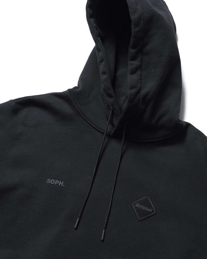 CUT-OFF LOGO SWEAT HOODIE,BLACK, medium image number 2