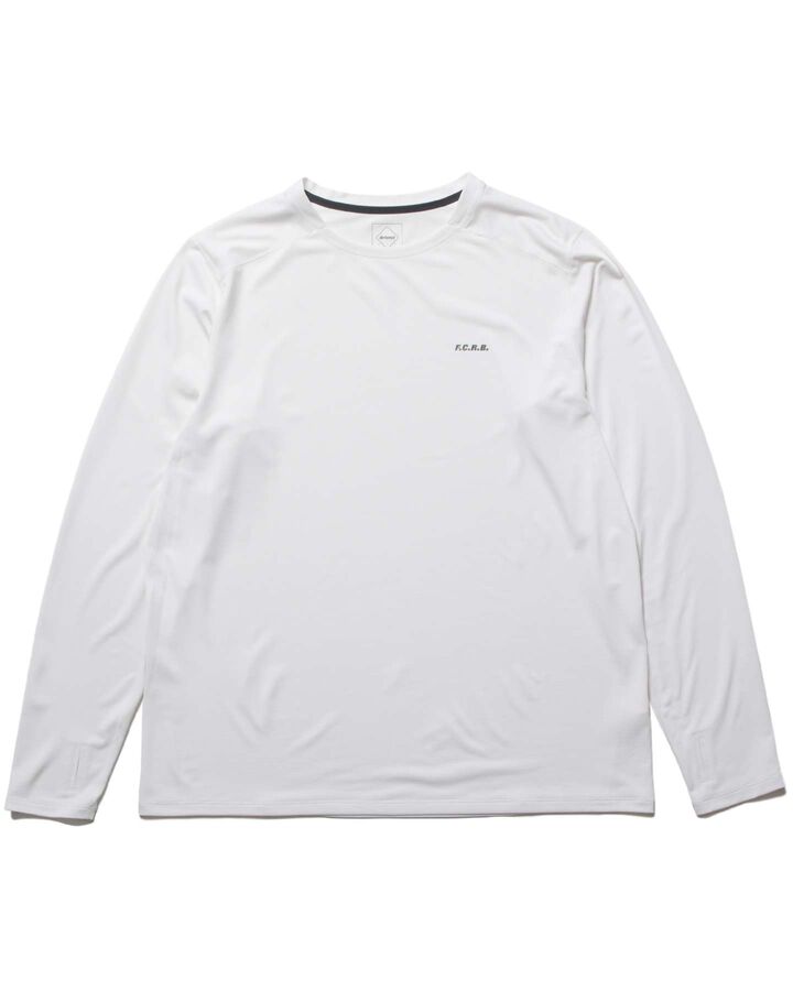 L/S PRACTICE TOP,WHITE, medium