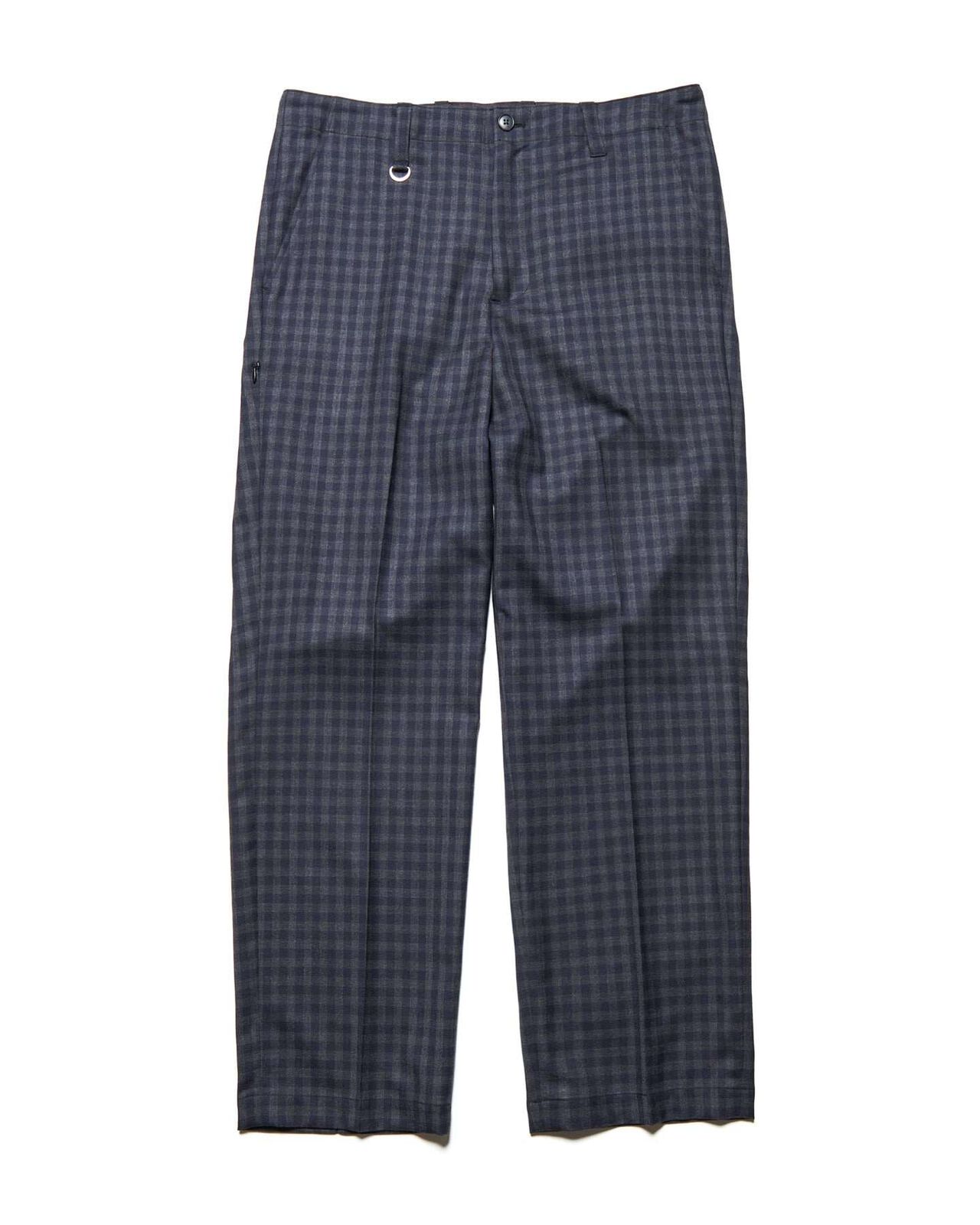 STRETCH WOOL SIDE POCKET TAPERED PANTS,NAVY, large image number 0