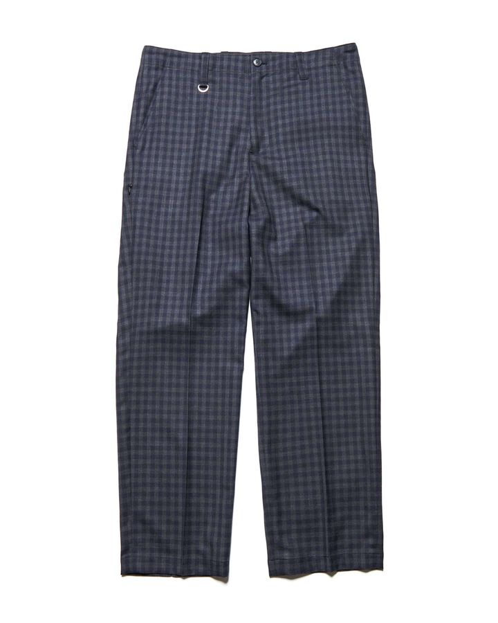 STRETCH WOOL SIDE POCKET TAPERED PANTS,NAVY, medium