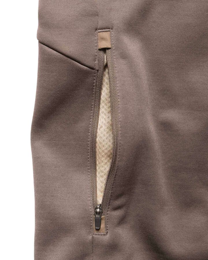 STRETCH FLEECE STAND COLLAR BLOUSON,MOCHA, medium image number 3