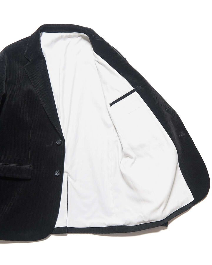 CORDUROY 2-BUTTON JACKET,BLACK, medium image number 4