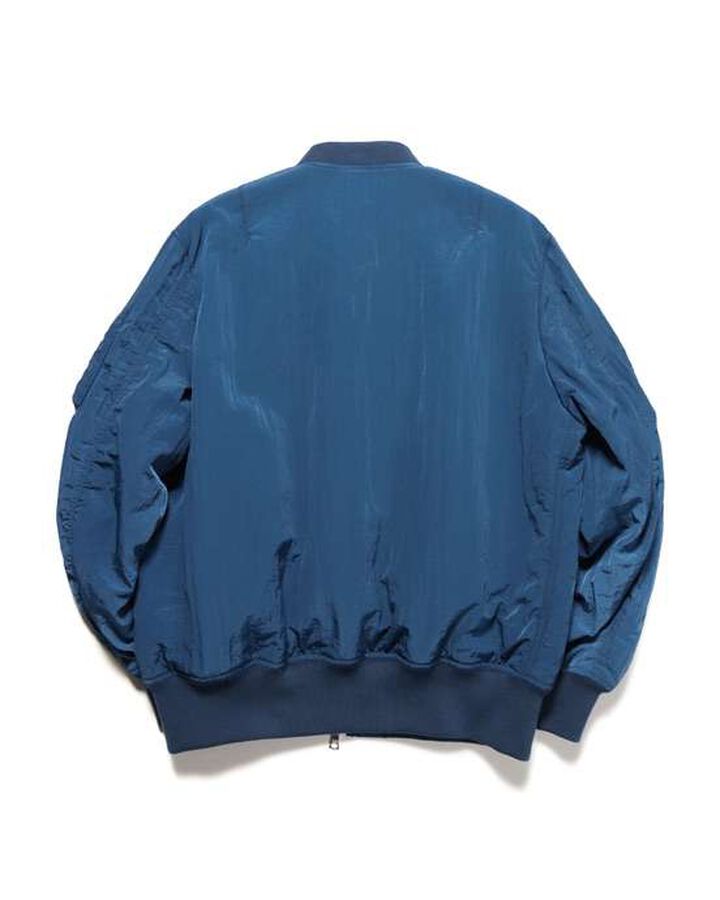 CRYSTAL NYLON FLIGHT JACKET,NAVY, medium image number 1