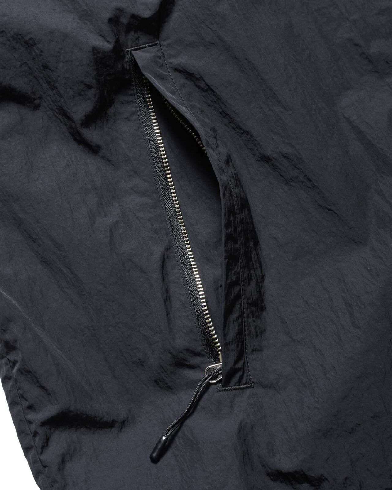 NYLON CHAMBRAY PRACTICE HOODED JACKET,BLACK, large image number 4