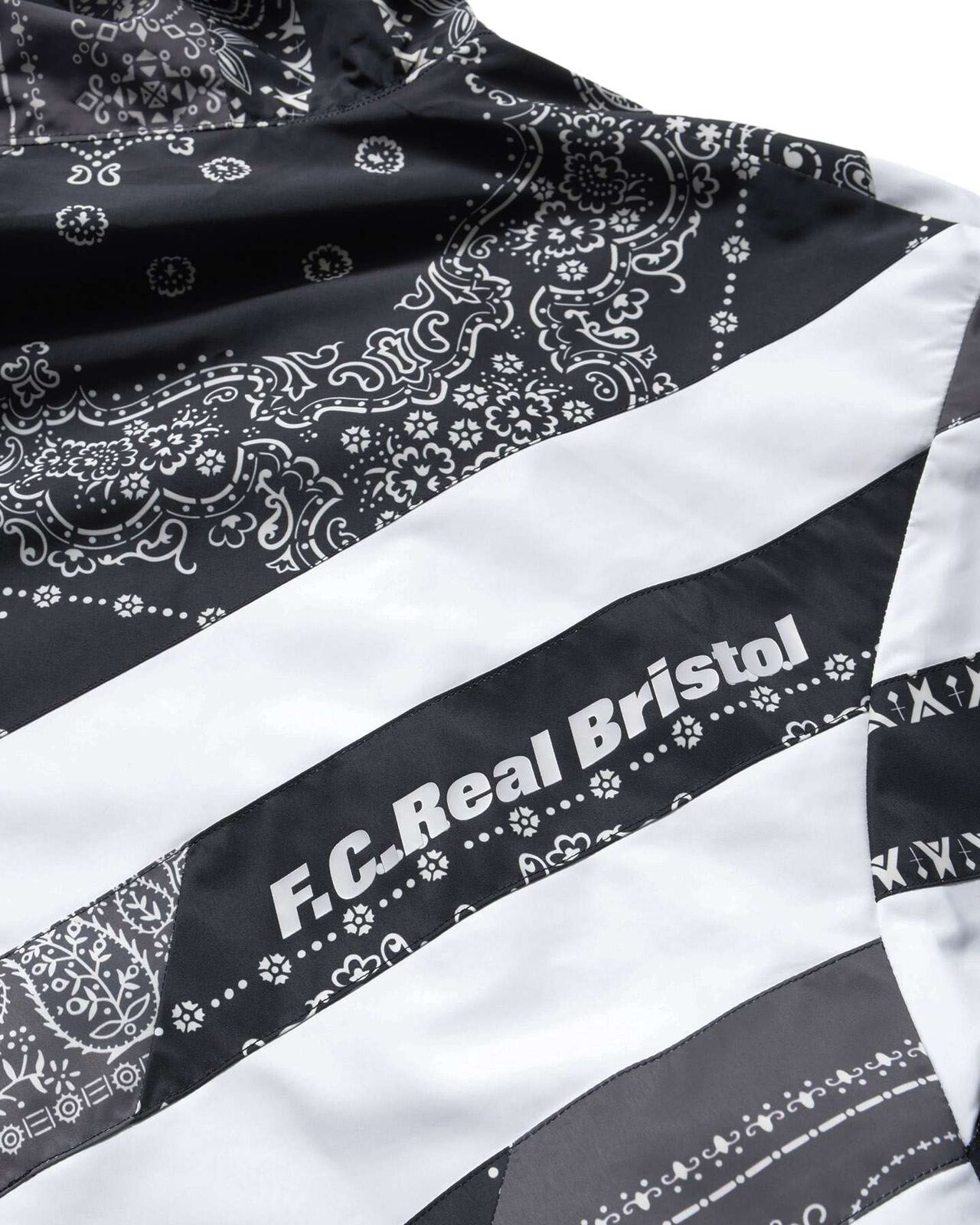 PATCHWORK STRIPE PRACTICE JACKET,BLACK, large image number 3