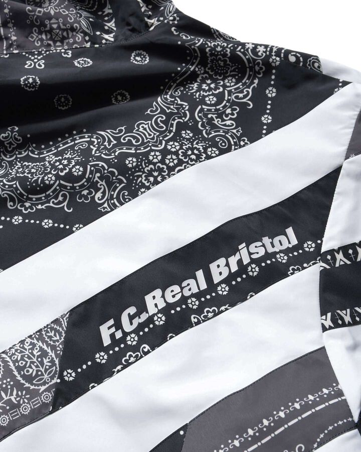 PATCHWORK STRIPE PRACTICE JACKET,BLACK, medium image number 3