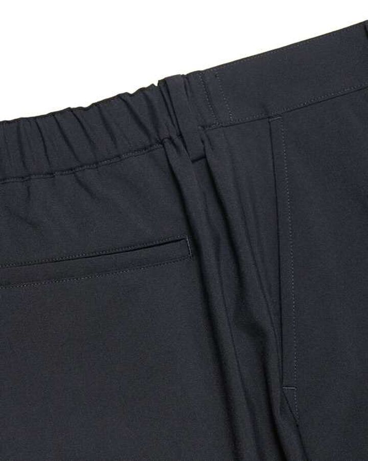 SUMMER MERINO WOOL TAPERED EASY SLACKS,BLACK, medium image number 3