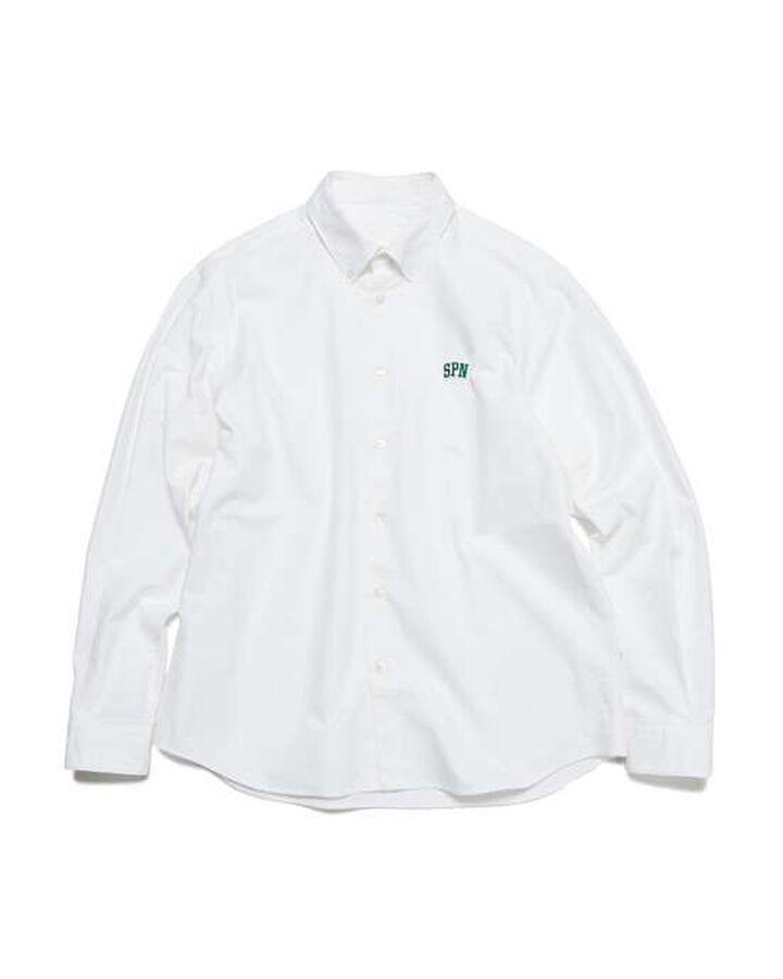 SPN WAPPEN REGULAR FIT B.D SHIRT,WHITE, medium