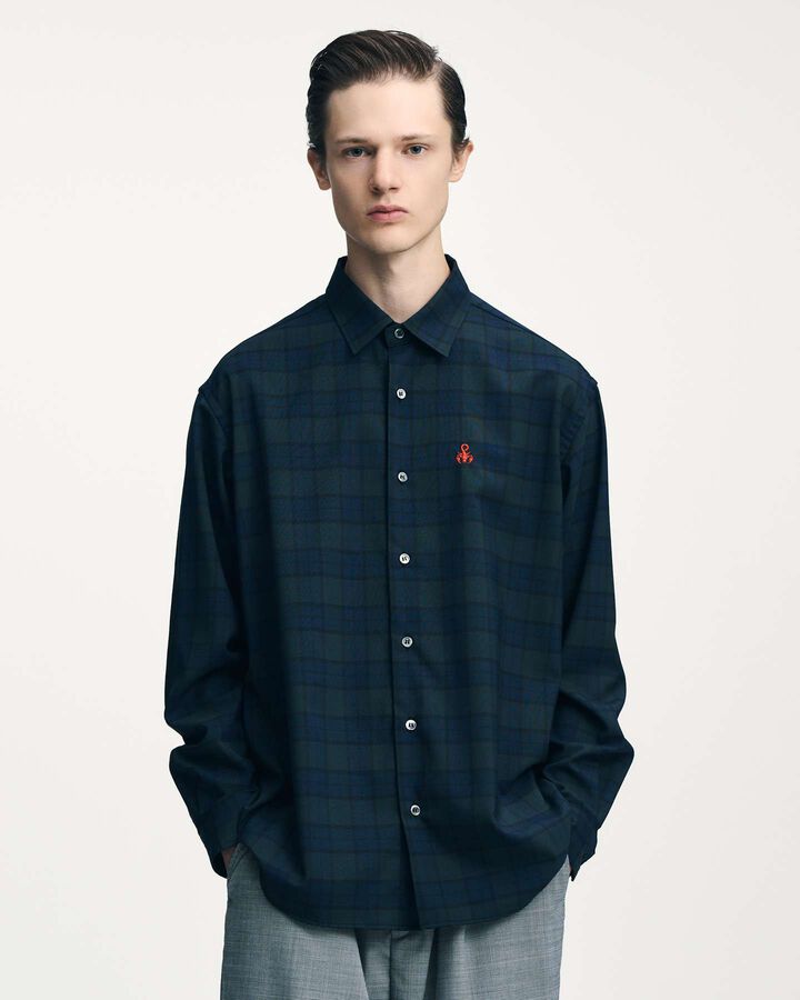 TROPICAL CHECK RELAX-FIT SHIRT,A, medium image number 3