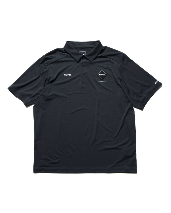S/S TECH POLO,BLACK, medium