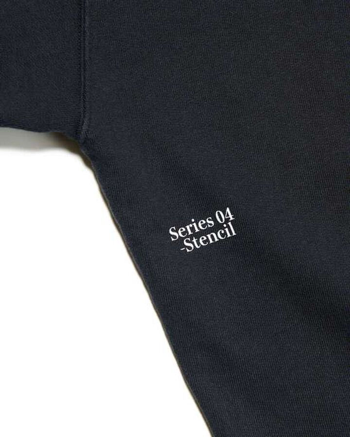 SIMON TAYLOR: STENCIL HOODIE,BLACK, medium image number 3