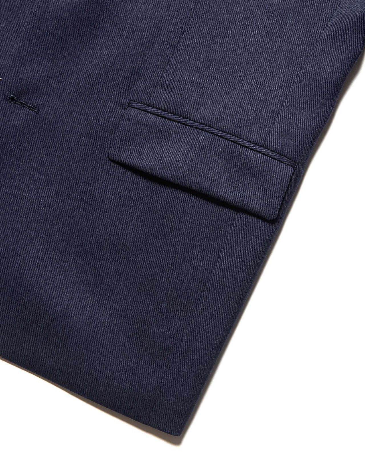 WOOL GABARDINE STANDARD 2-BUTTON JACKET,NAVY, large image number 3