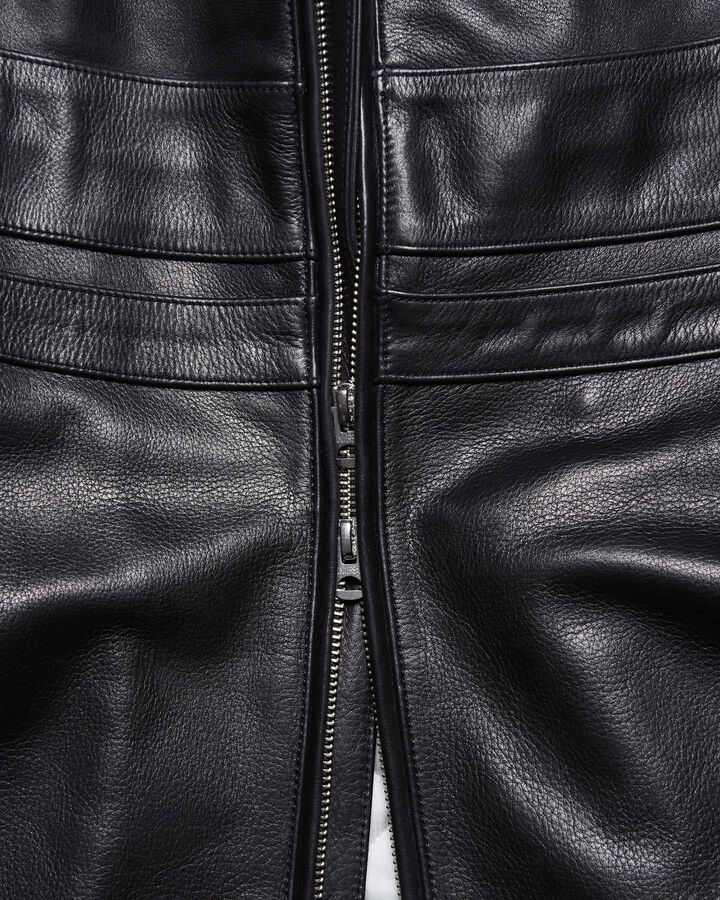 SINGLE BIKER JACKET,BLACK, medium image number 3
