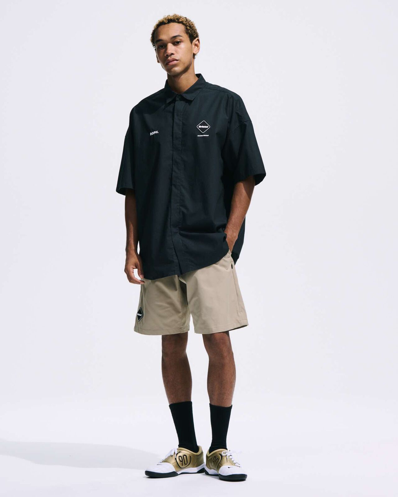 AUTHENTIC FLY FRONT S/S SHIRT,NAVY, large image number 5
