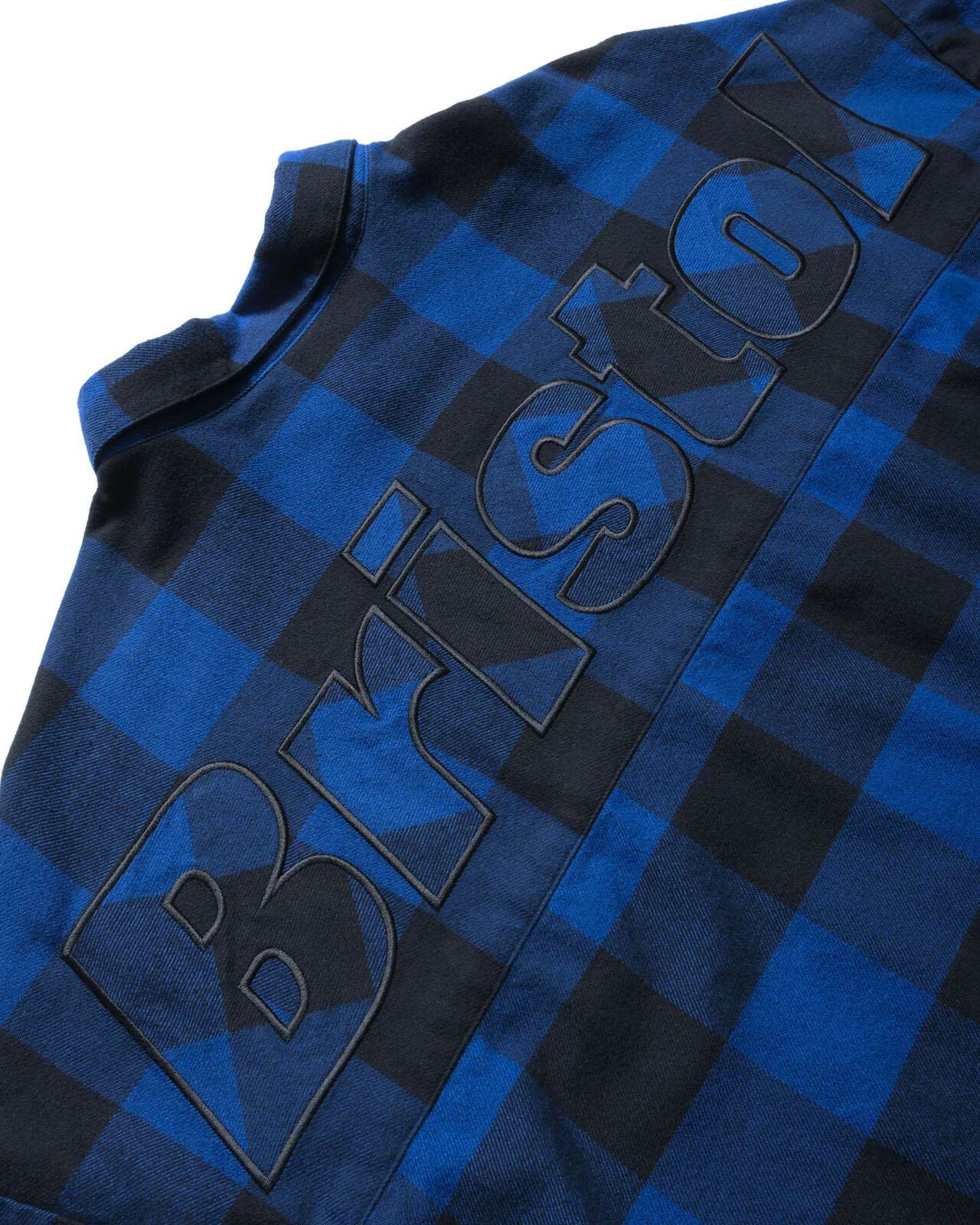 BIG LOGO FLANNEL BAGGY SHIRT,BLUE, large image number 3