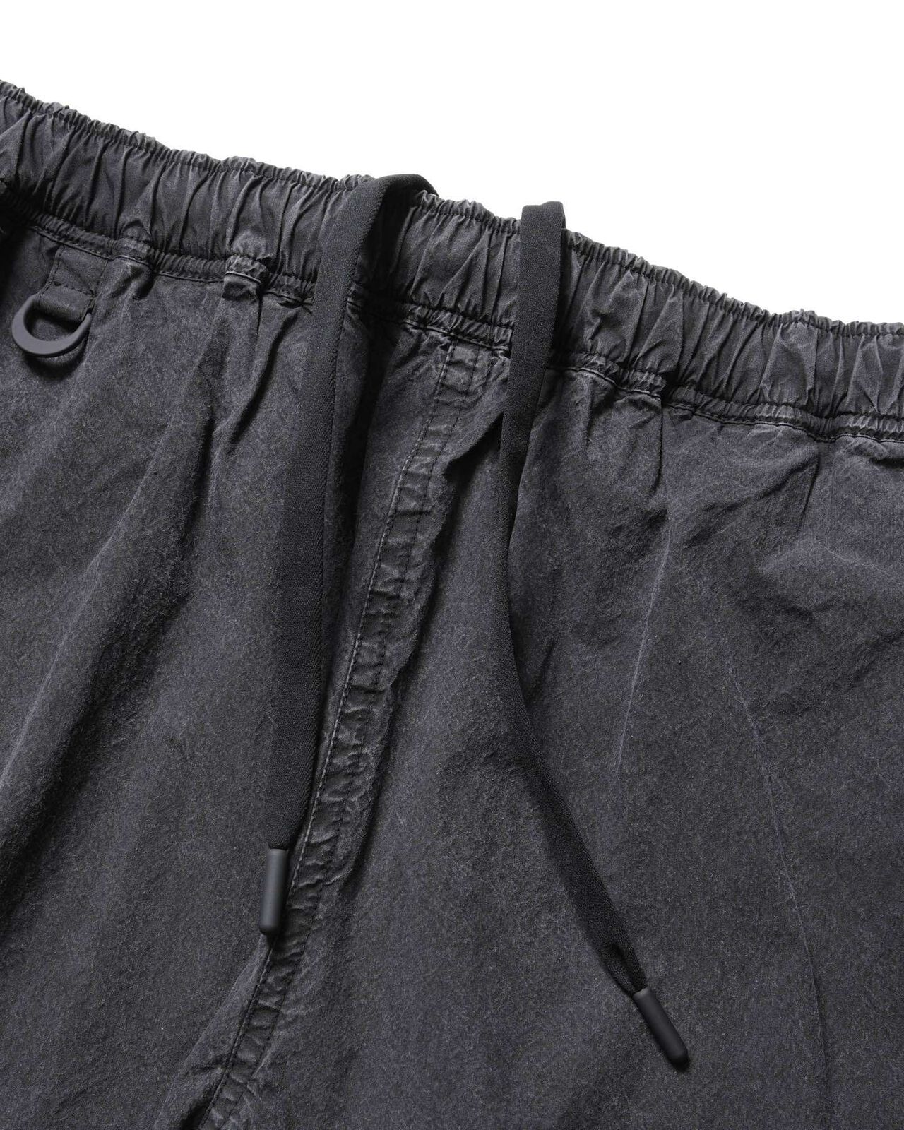 WASHED CRISP DENIM EASY SHORTS,BLACK, large image number 3