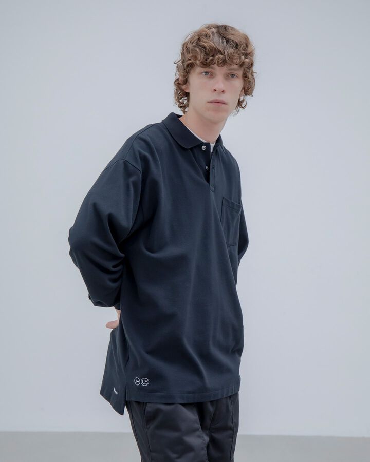 L/S POCKET BAGGY POLO,SAX, medium image number 3