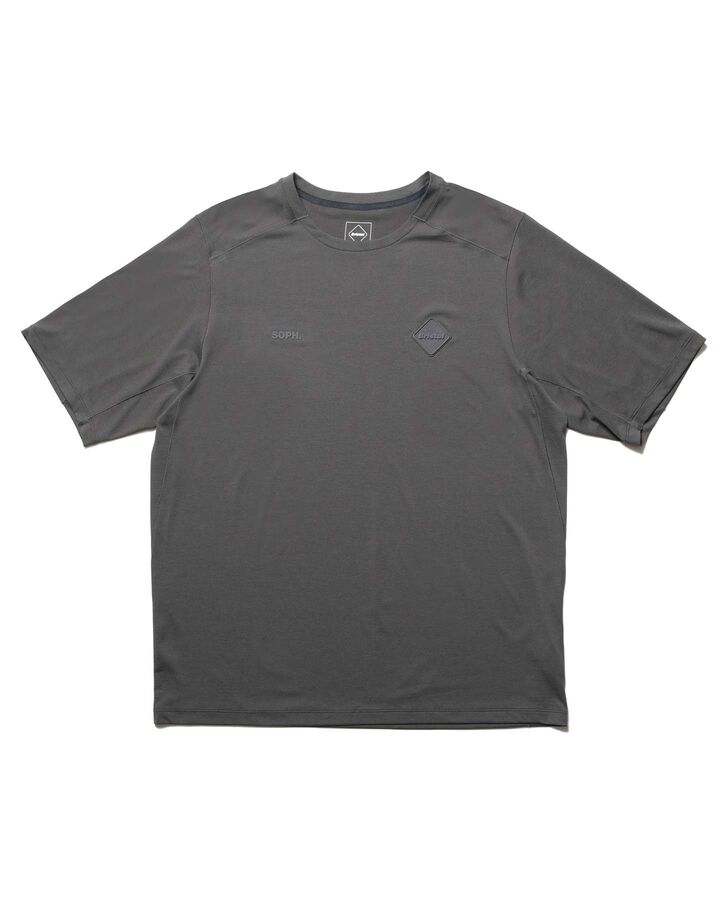 S/S WORKOUT TOP,CHARCOAL GRAY, medium image number 0