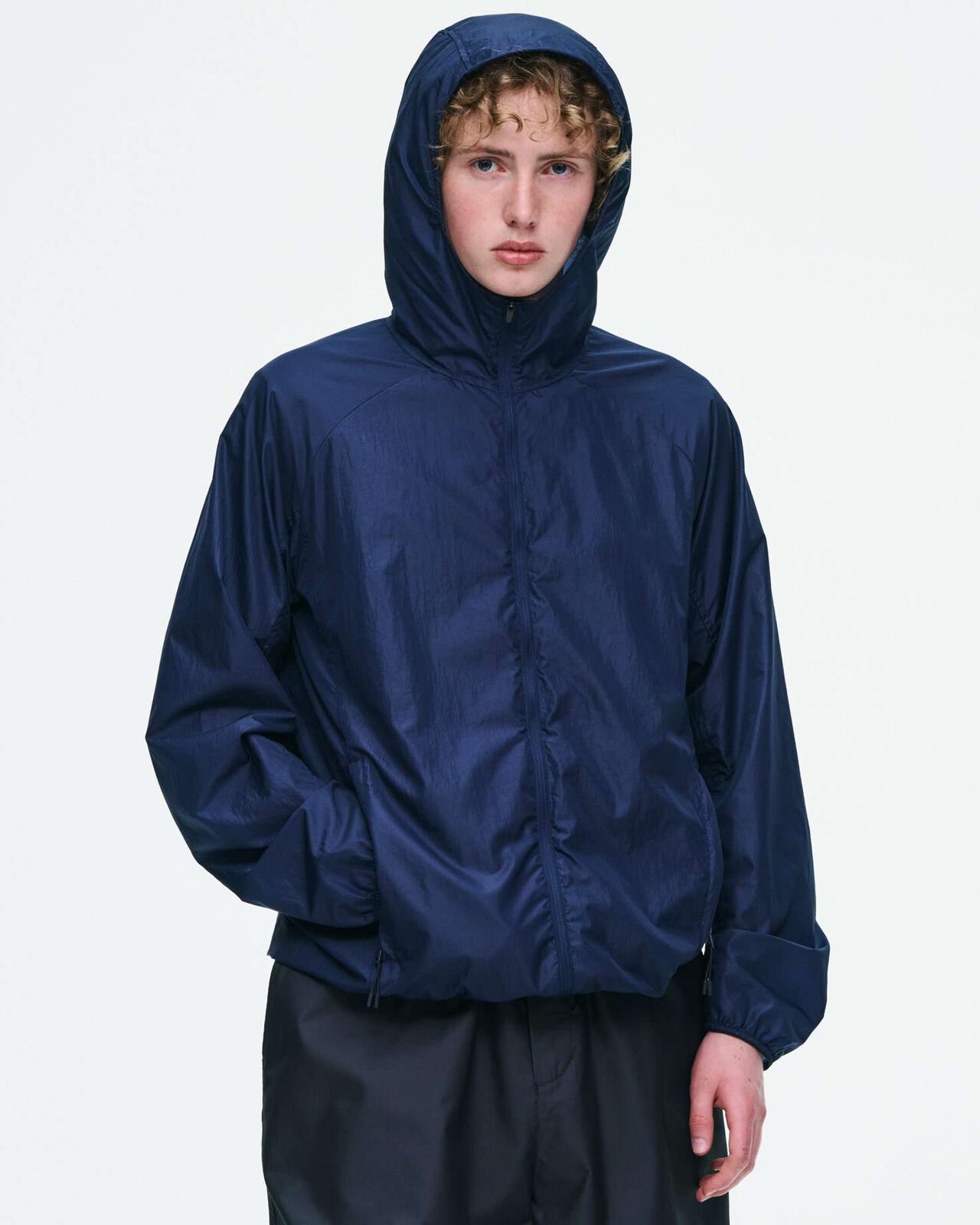 RIPSTOP PACKABLE HOODED BLOUSON,BLACK, large image number 4