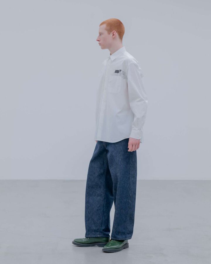 RIGID DENIM WIDE-FIT JEANS,INDIGO, medium image number 7