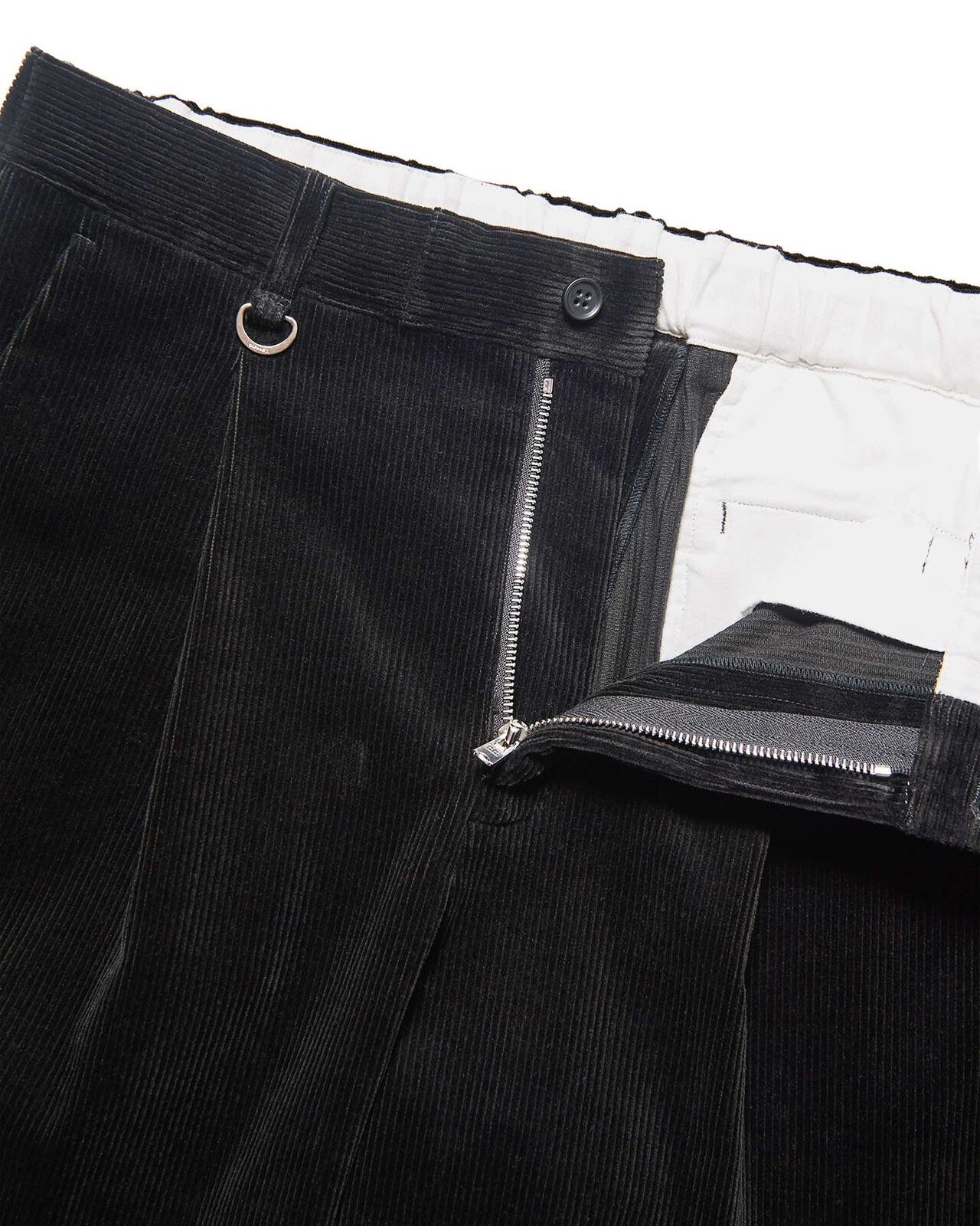 CORDUROY SHIRRING SLACKS,BLACK, large image number 2