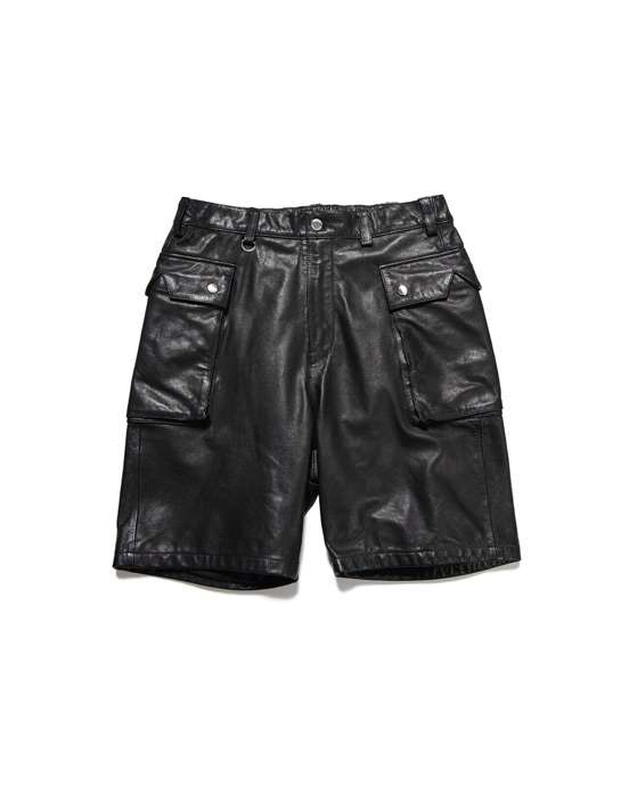 LEATHER SHORTS,BLACK, large image number 0