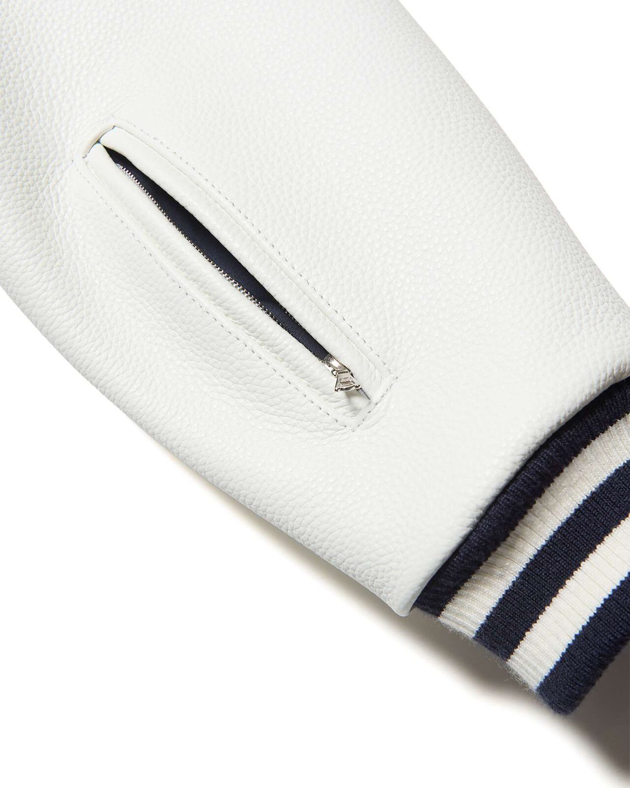 WOOL MELTON VARSITY JACKET,NAVY, large image number 4